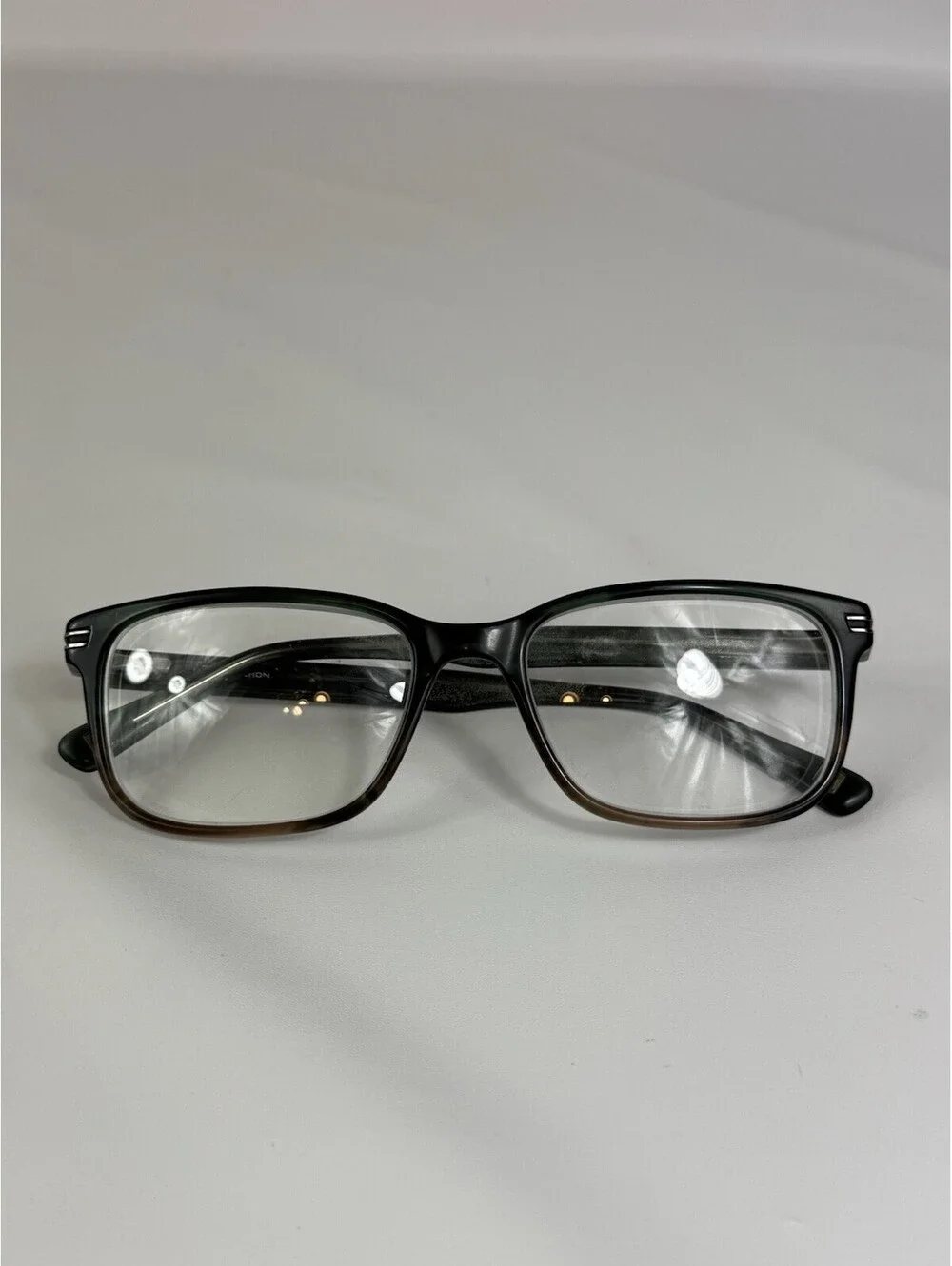 Marchon NYC 53:17 140 Black / Green Mens Eye Glasses Frames Only